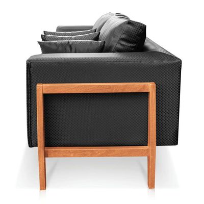 Sofa 02 Lugares Lucy 2,25m Facto Escama Preto