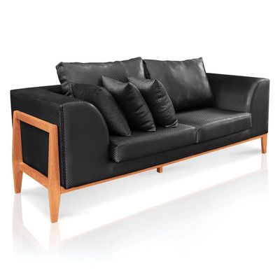 Sofa 02 Lugares Lucy 2,25m Facto Escama Preto