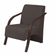 Poltrona Vênus 1 Lugar Braço Madeira Suede Marrom