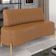 Sofá 2 Lugares 135cm Pés Aço Dourado Tamar Sintético Camel Z08 - Mpozenato