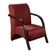 Poltrona 1 Lugar Sevilha Braço Madeira Suede Bordô