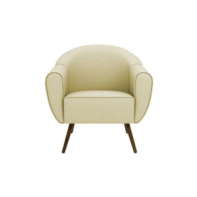 Poltrona Decorativa Sacha Corano Bege Claro