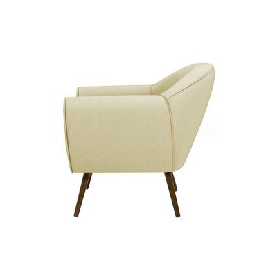 Poltrona Decorativa Sacha Corano Bege Claro