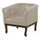 Poltrona Decorativa Noah Couro Bege 66 Fosco