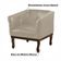 Poltrona Decorativa Noah Couro Bege 66 Fosco