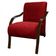 Kit 2 Poltronas Decorativas 1 Lugar Santa Tecido Vermelho