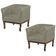 Kit 2 Poltronas Decorativa Noah Couro Fendi