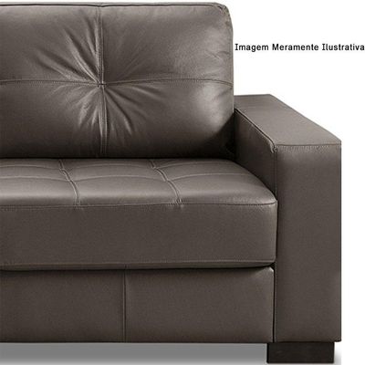 Sofá 2 Lugares Milão 150cm Couro Chocolate