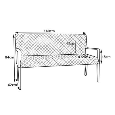 Poltrona 2 Lugares Liverpool Corano Branco