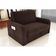 Sofá Cama 2 Lugares Compacto Com Baú 145 Larg Daiane Matrix Suede Marrom