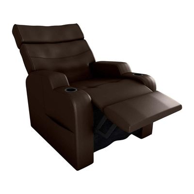 Poltrona Do Papai Reclinável Premium Com Porta Copos E Porta Controle Toro Matrix Sintetico Marrom