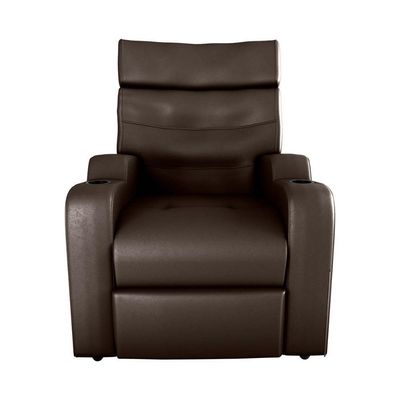 Poltrona Do Papai Reclinável Premium Com Porta Copos E Porta Controle Toro Matrix Sintetico Marrom