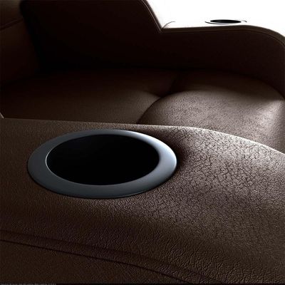 Poltrona Do Papai Reclinável Premium Com Porta Copos E Porta Controle Toro Matrix Sintetico Marrom