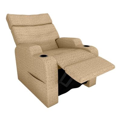 Poltrona Do Papai Reclinável Premium Com Porta Copos E Porta Controle Toro Matrix Linho Areia