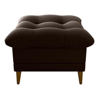 Poltrona De Amamentação Com Puff Luxo Confortável Montreal Matrix Suede Marrom