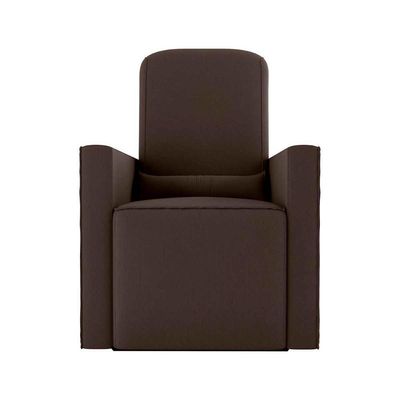 Poltrona De Amamentação Com Balaço E Puff Premium Annecy Matrix Suede Marrom