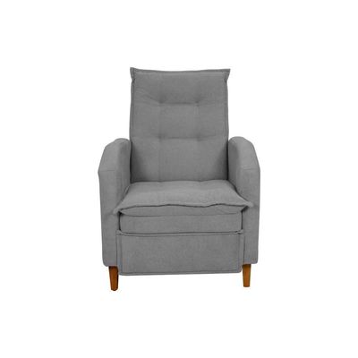 Poltrona Amamentação Luxo Reclinável Com Assento Confortável Yaris Matrix Boucle Cinza