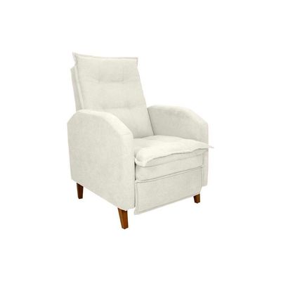 Poltrona Amamentação Luxo Reclinável Com Assento Confortável Yaris Matrix Boucle Bege