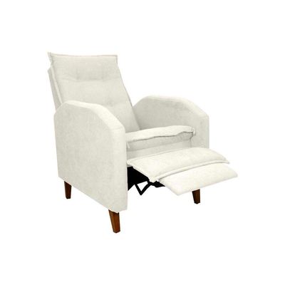 Poltrona Amamentação Luxo Reclinável Com Assento Confortável Yaris Matrix Boucle Bege