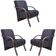 Kit 3 Poltronas Vênus 1 Lugar Suede Grafite