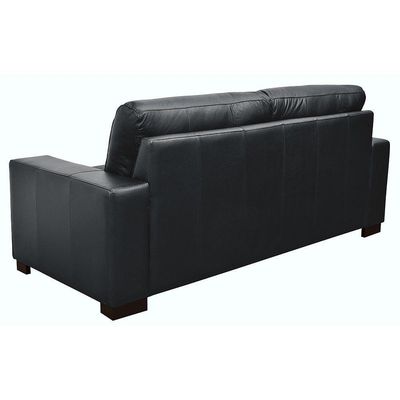 Sofá 3 Lugares Milão 200cm Couro Negro