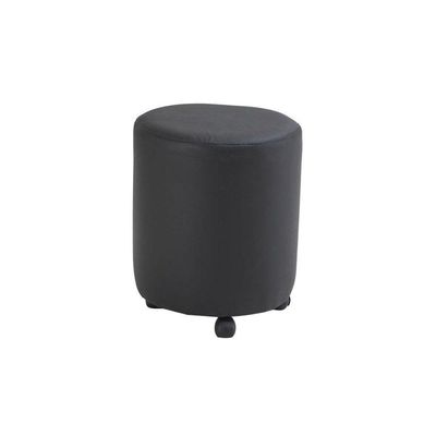 Puff Cirius Rodízios Plástico Corano Preto