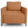 Poltrona Decorativa Para Sala Living Pés Industrial Domani L06 Couro Caramelo - Lyam Decor