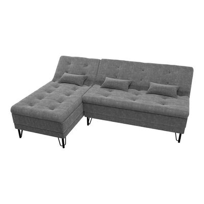 Sofá Cama 3 Lugares Com Chass Casal Luxo Premium Nice Matrix Boucle Bege