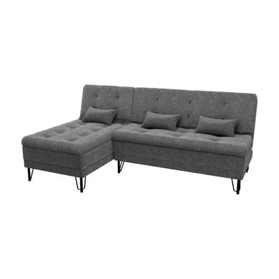 Sofá Cama 3 Lugares Com Chass Casal Luxo Premium Nice Matrix Boucle Bege