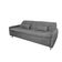 Sofá Cama 3 Lugares Casal Premium Reclinável Com Almofadas 2,06 Larg Donna Matrix Suede Cinza
