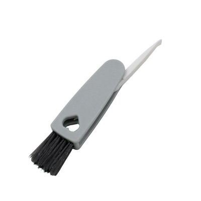 Escova De Limpeza Multiuso Para Teclado Cantos Frisos Notebooks 3 Em 1 Cor:cinza
