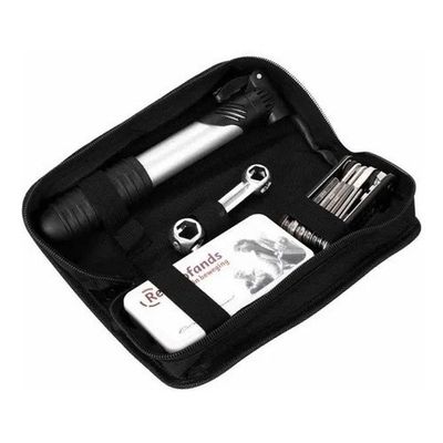 Kit Ferramentas Bike Bicicleta Remendo Pneu Bomba De Ar Bolsa Quadro