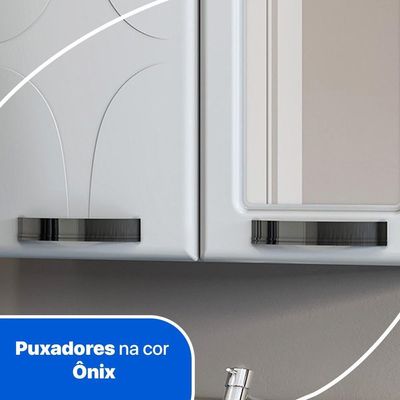 Kit Conjunto Para Banheiro Em Aço Telasul Rubi 4 Portas Com Espelho