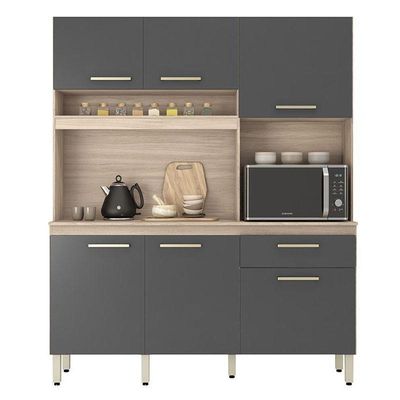 Kit Cozinha Compacta Ambiente álamo Avena Touch Grafito – Demóbile