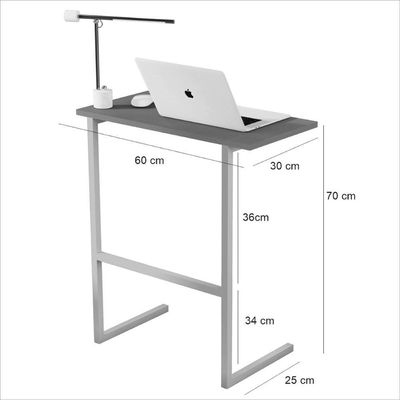 Mesa P-notebook Thor Mdp Nature Pés Ferro Cinza