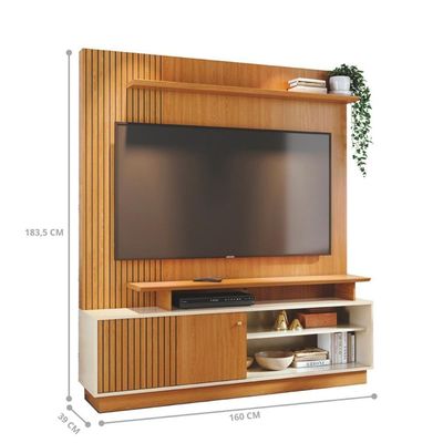 Home Theater Rhea Com Design Funcional Cinamomo-off-white