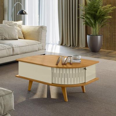 Conjunto Estoril E Buffet Mônaco E Cristaleira Marina E Mesa De Centro Cumaru-opala