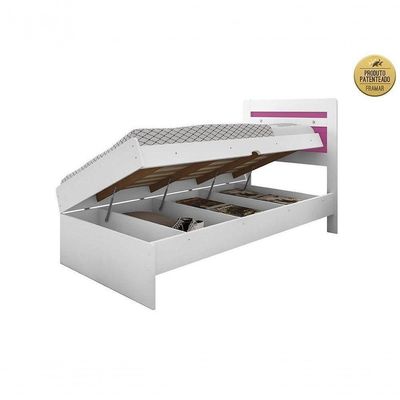 Cama Larissa - Branco / Rosa Framar