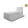 Cama Solteiro Larissa Com Cama Auxiliar Dani Branco