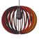 Luminária Teto Tipo Pendente Lua Cheia Mdf - Completa Cor: Marrom