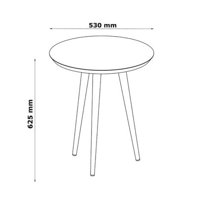 Mesa De Apoio Luna 530 Off White - Patrimar