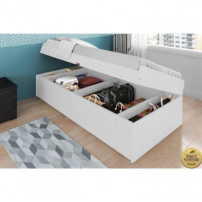 Cama Solteiro Camila Branco - Framar Móveis