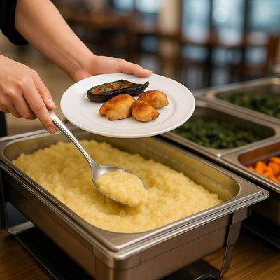 Kit 12 Colheres de Arroz Grande 47cm Inox Restaurante Profissional Servir Buffet Refeitório