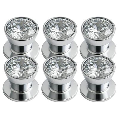 Kit 6 Puxadores Ponto de Luz 3cm Cromado Redondo Trend Torralba Gavetas Armários Móveis