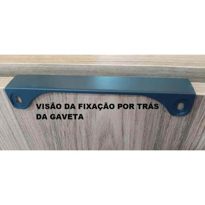 Kit 10 Puxadores Alça de Sobrepor Preto Fosco 8x4cm Torralba Moveis Gavetas