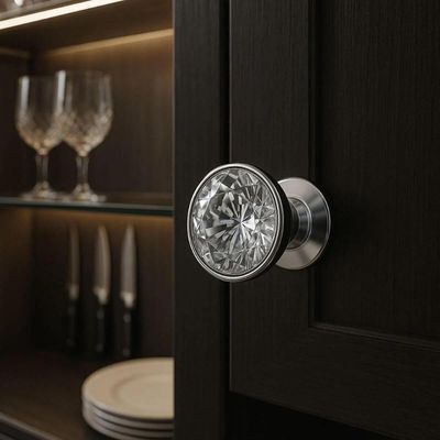Kit 6 Puxadores Ponto de Luz 3cm Cromado Redondo Trend Torralba Gavetas Armários Móveis
