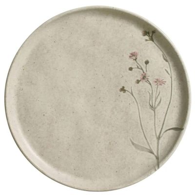 Prato para Sobremesa Raso 21,5cm Porto Brasil Cerâmica Bio Campestre Off White