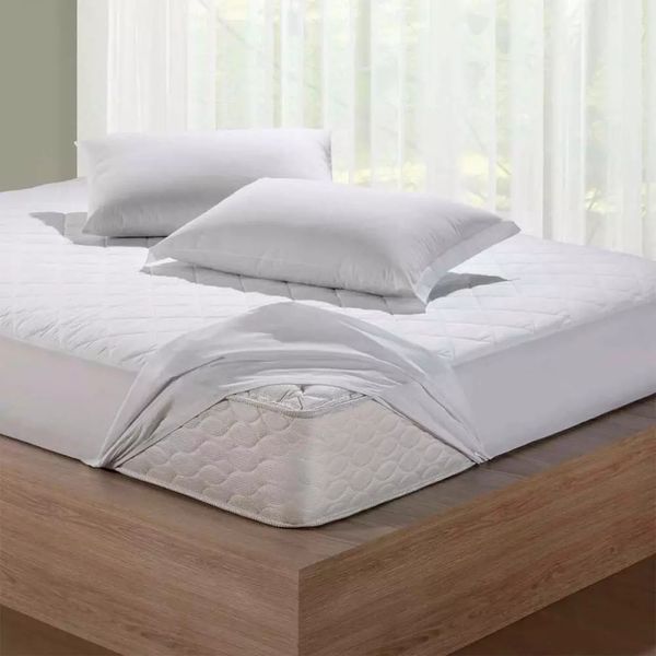Protetor de Colchão King Santista Prata Protect Matelado Rolinho Impermeável Branco Protetor de Colchão King Santista Prata Protect Matelado Rolinho Impermeável Branco