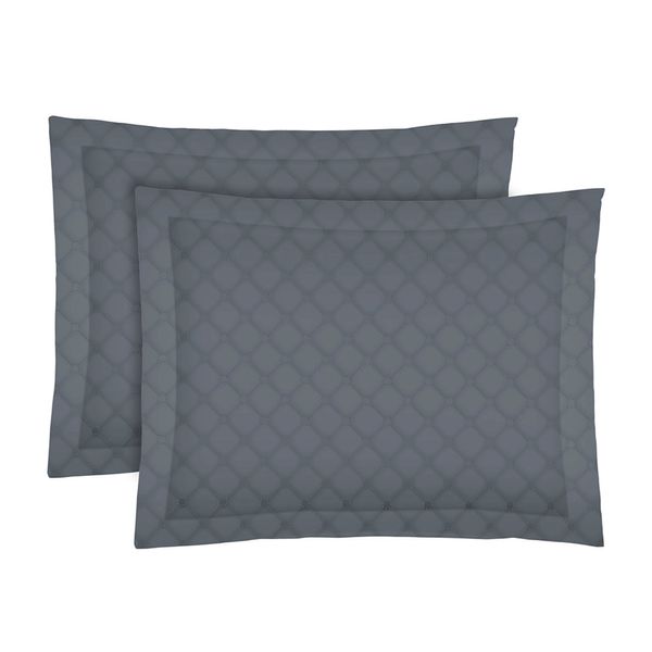 Porta Travesseiro Le Casa Liso Cinza Escuro Porta Travesseiro Le Casa Liso Cinza Escuro