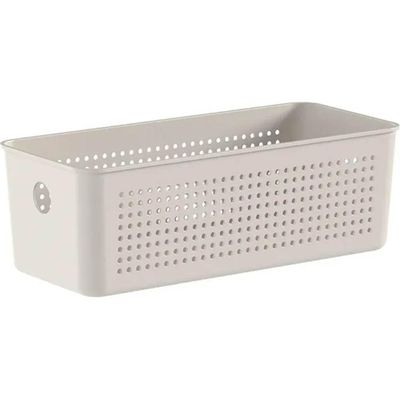 Cesto Organizador Multiuso 26x12x13cm Empilhável Perfurações 4,2L Flow Retangular